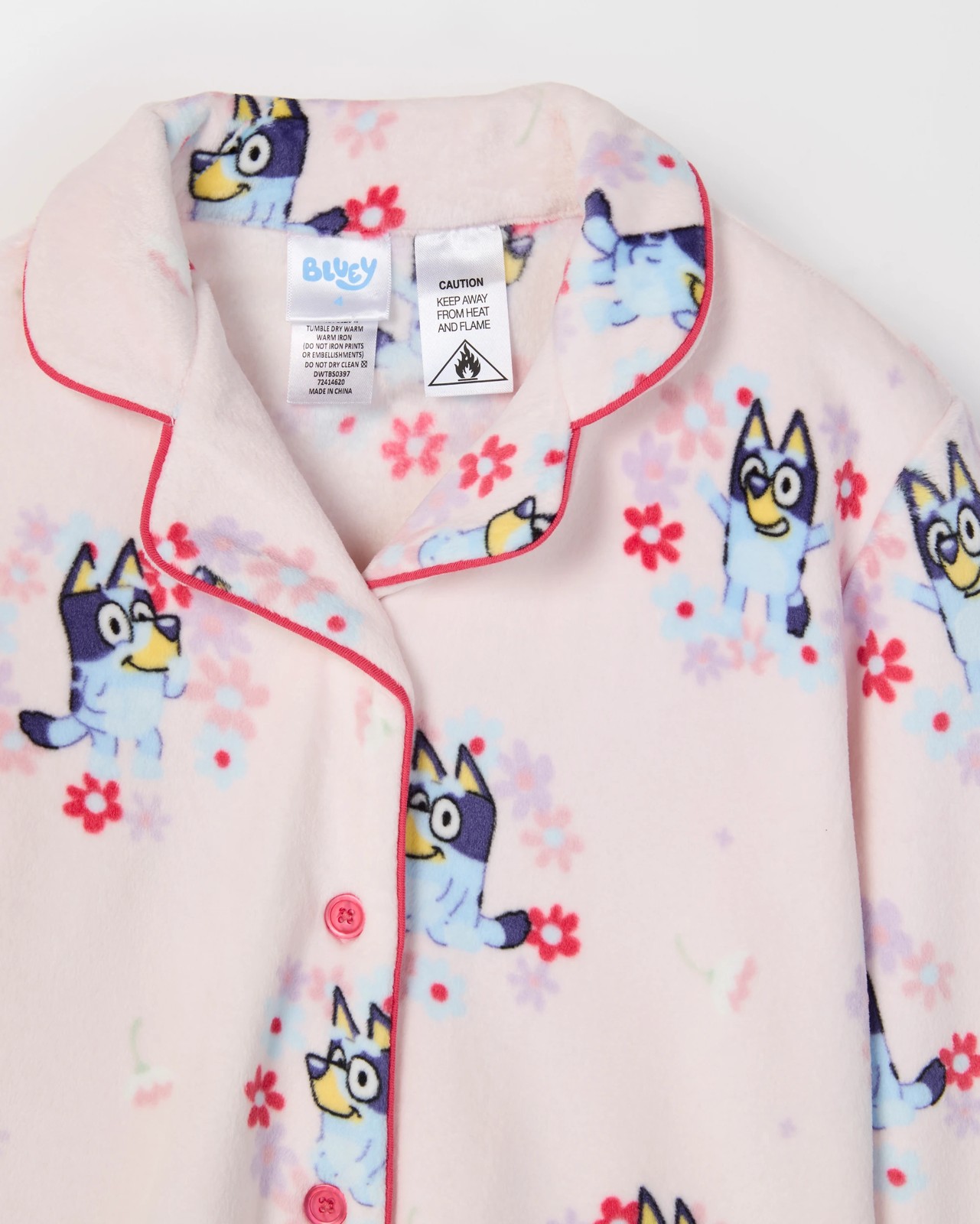 Bluey Australian Cotton Younger Girls Fleece Pyjama Set 2 of 3