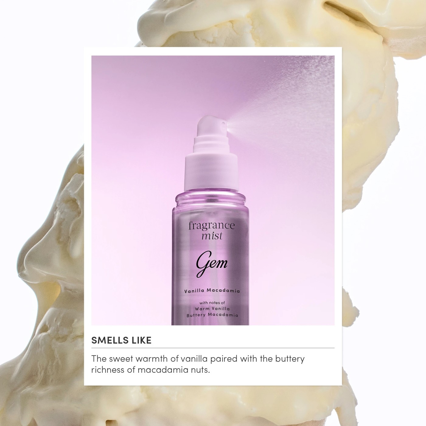 Gem Fragrance Mist 90ml -Â Vanilla and Macadamia 5 of 6