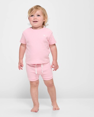 Baby Top and Shorts Waffle 2 Piece Set - Blossom Pink