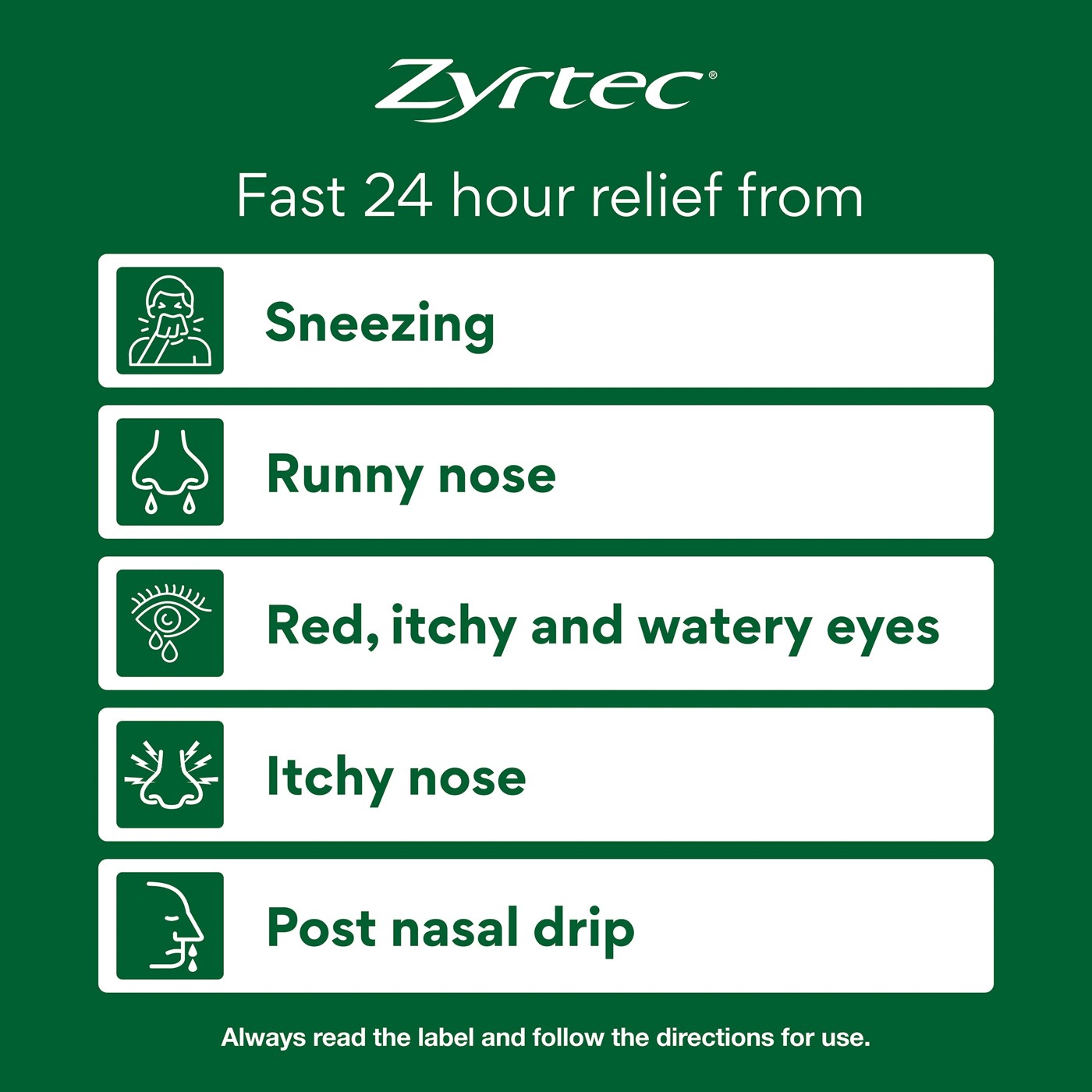10 Pack Zyrtec Rapid Acting Hayfever Allergy Relief Antihistamine Liquid Capsules 5 of 6
