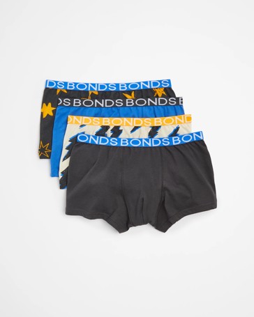Bonds Boys Trunks 4 Pack
