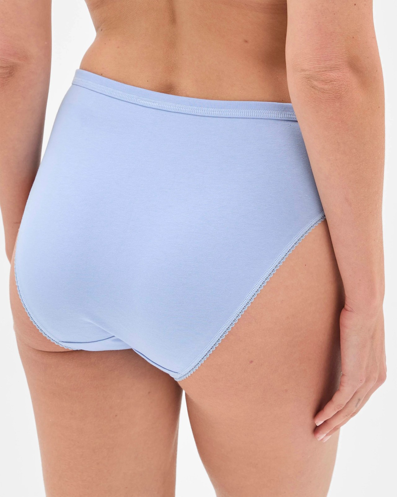 Australian Cotton Blend 2 Pack High Cut Briefs - Forever Blue 4 of 4