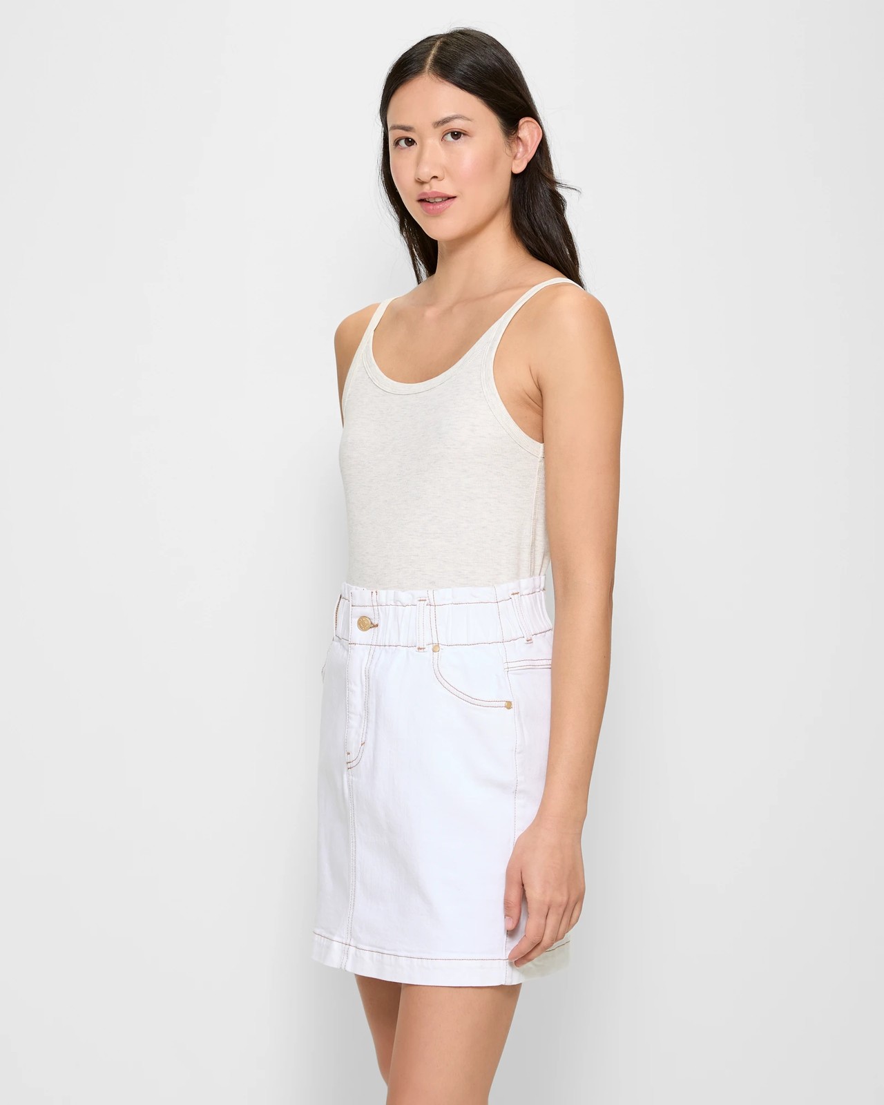 Paperbag Denim Skirt 3 of 5