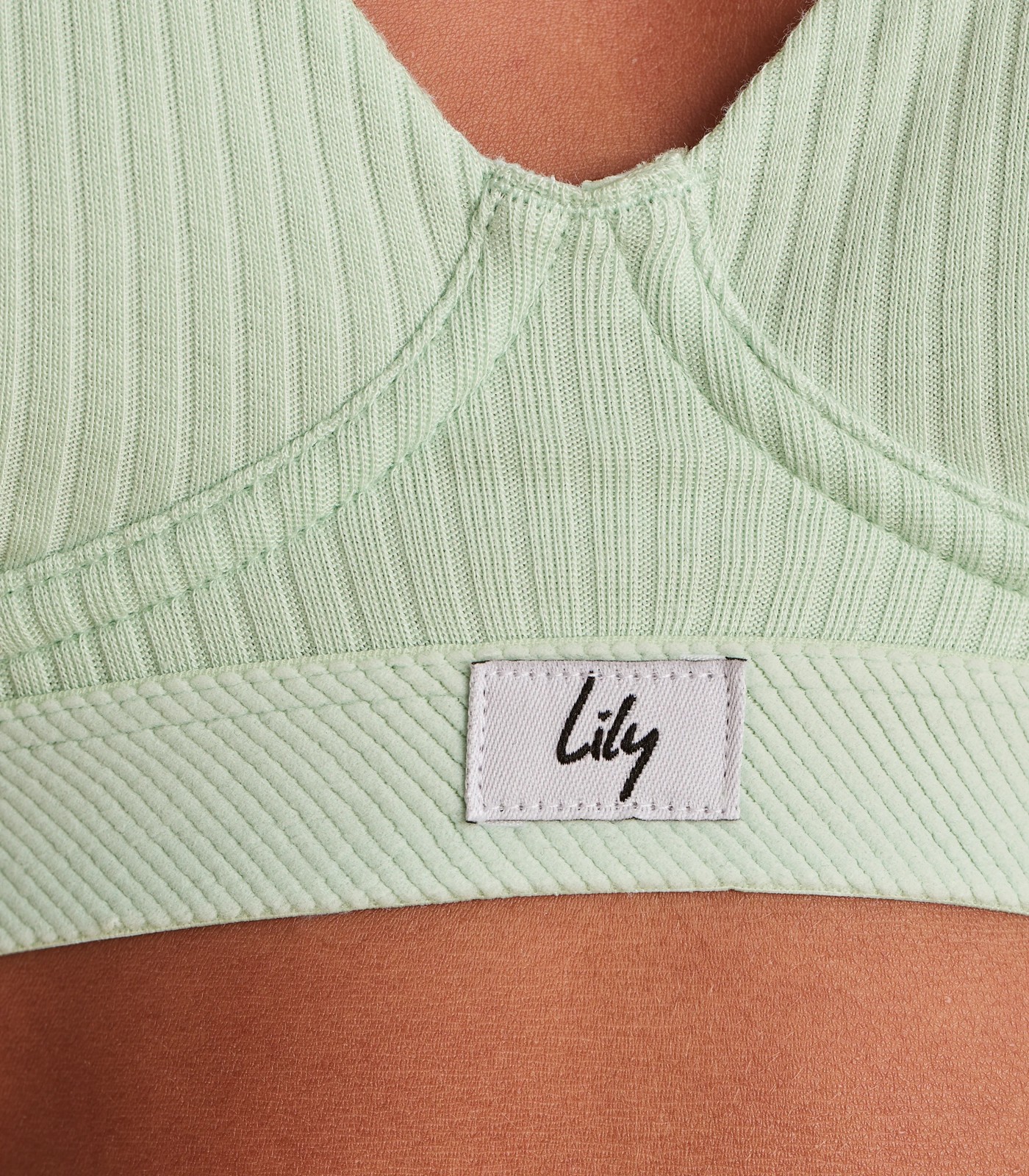 Lily Loves Heritage Rib Wirefree Plunge Bra; Style: LBR63349 4 of 6