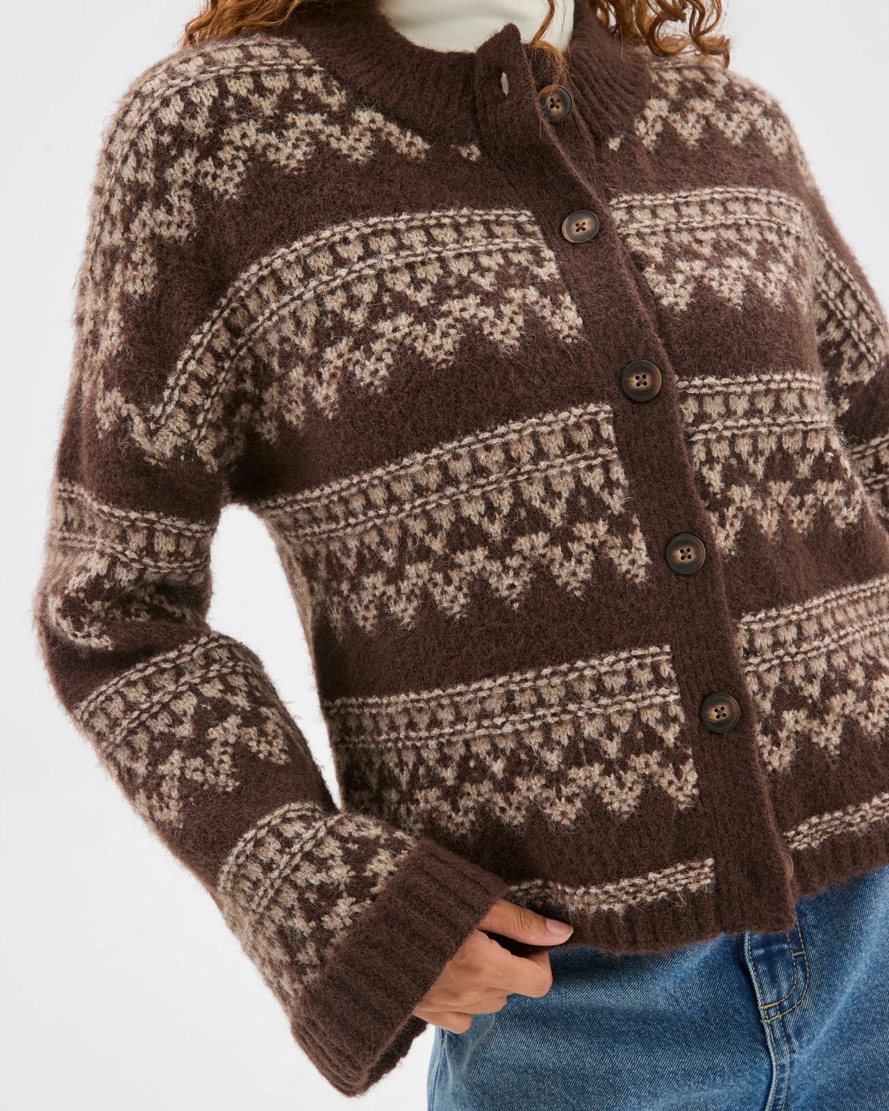 Long Sleeve Fairisle Cardigan 5 of 6