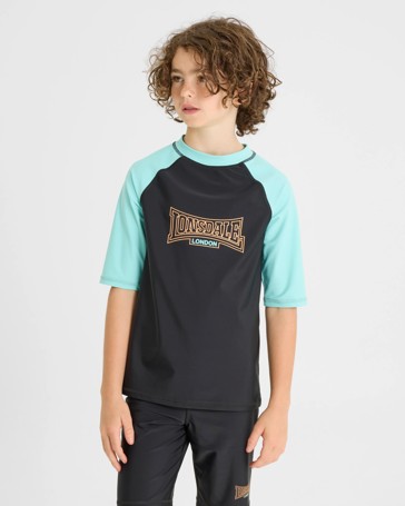 Lonsdale London Short Sleeve Cove Rash Vest