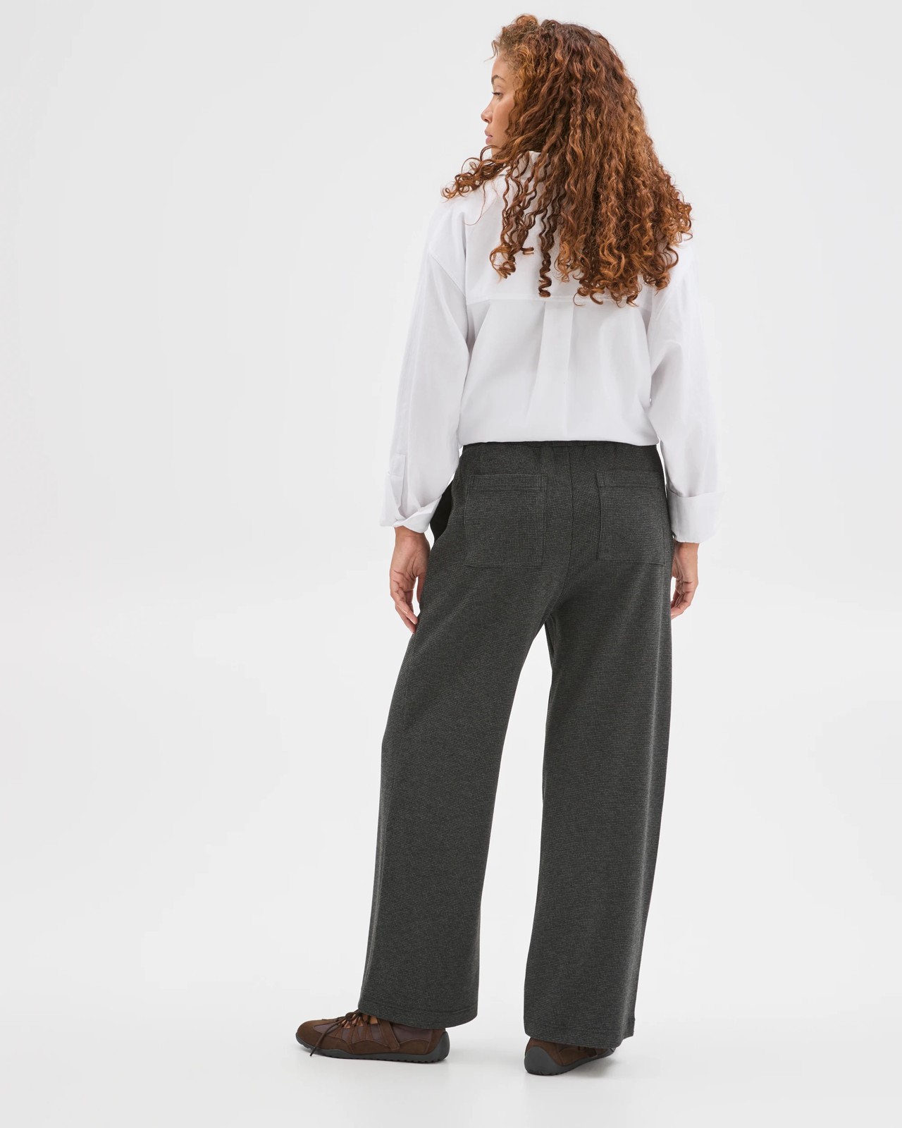 Wide Leg Check Jogger Pants 6 of 6