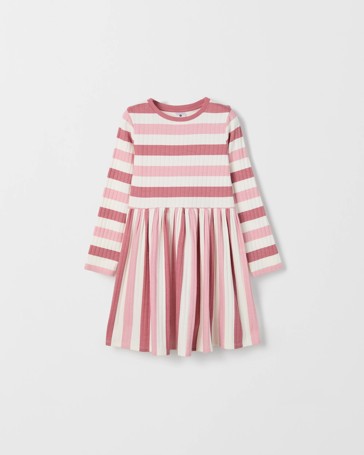 Australian Cotton Blend Long Sleeve Rib Core Dress