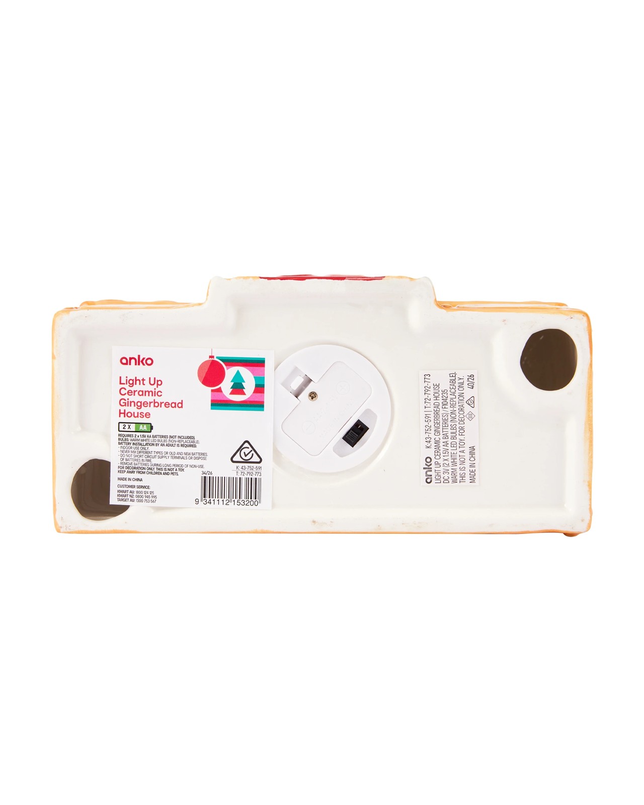 Anko Light Up Ceramic Gingerbread House 6 of 6