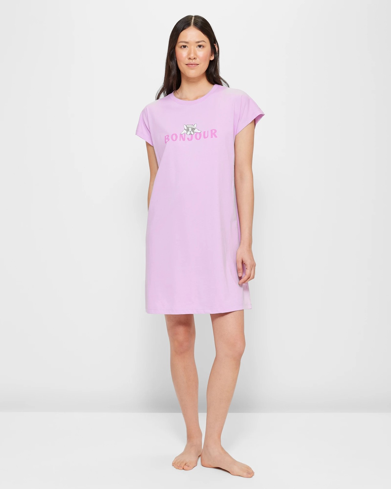 Print Sleep T Shirt Nightie Bonjour Orchid Target Australia