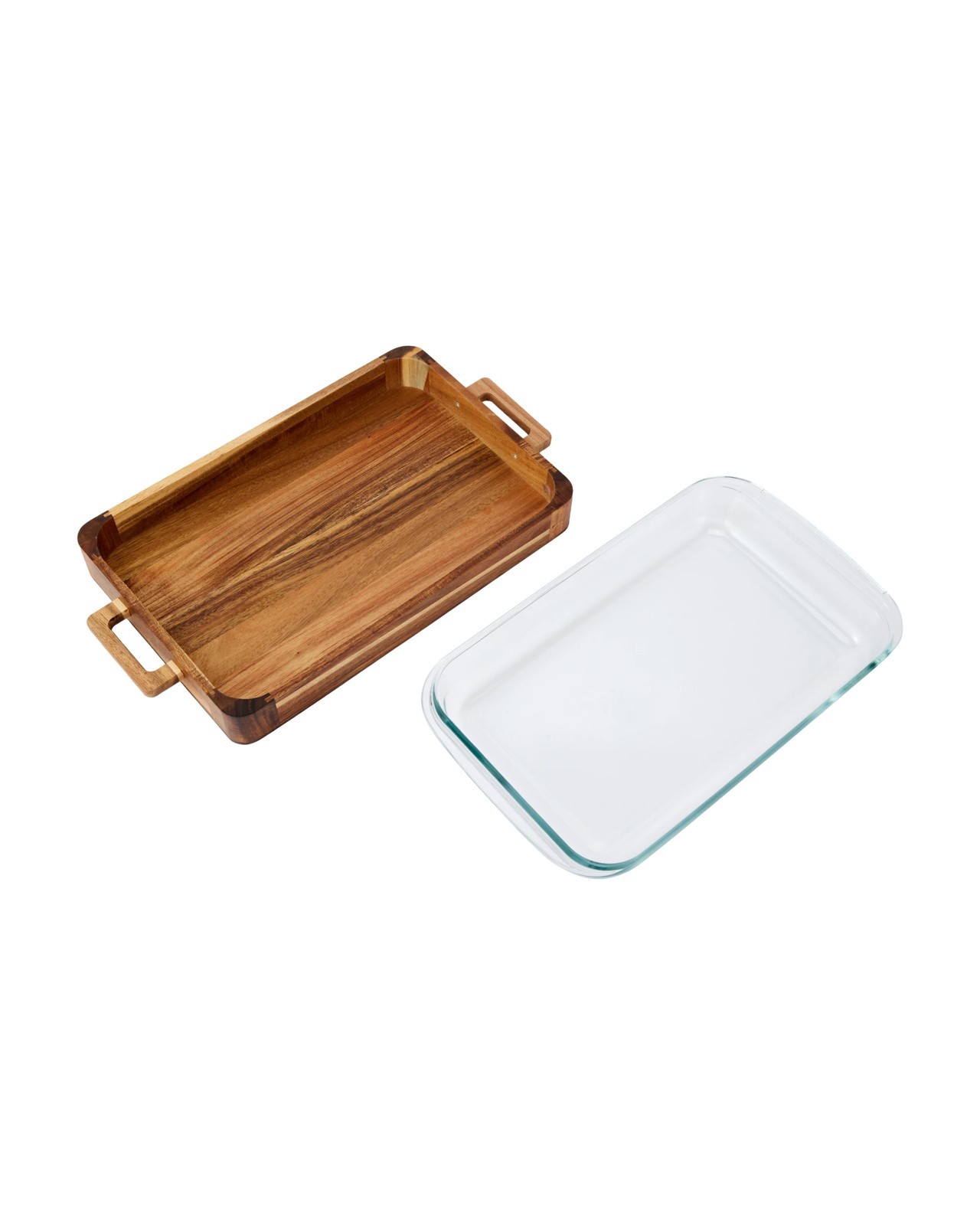 Anko 3L Acacia and Glass Baking Dish 5 of 6