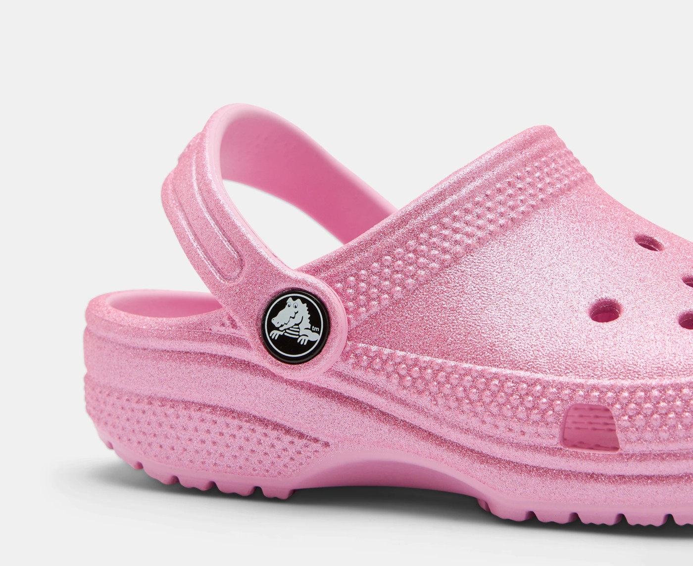 Crocs Kids Classic Glitter Clog - Pink 3 of 5