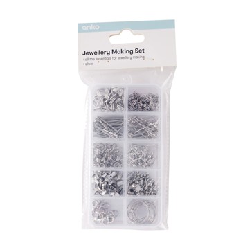 Jewellery Making Set, Silver Look - Anko