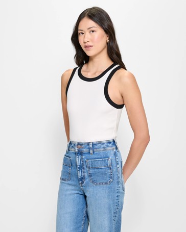 Australian Cotton Racer Front Tank Top