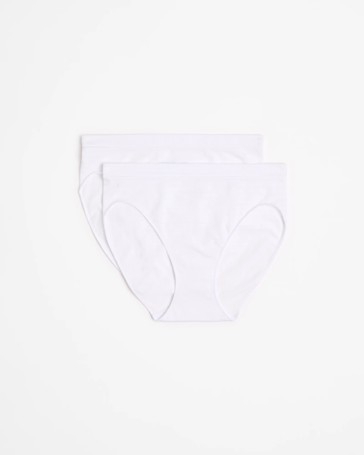 2 Pack Seamfree Matte and Shine High Cut Briefs