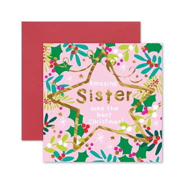 Hallmark Christmas Card - Amazing Sister