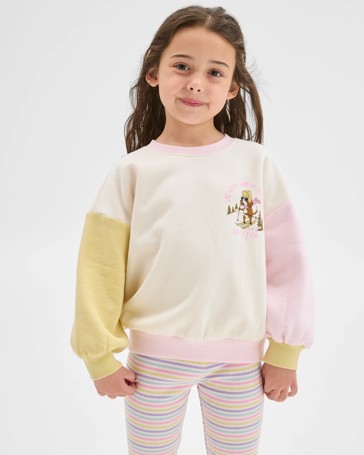 Australian Cotton Blend Loose Fleece Sweat Top