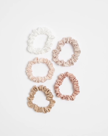5 Pack Satin Scrunchies