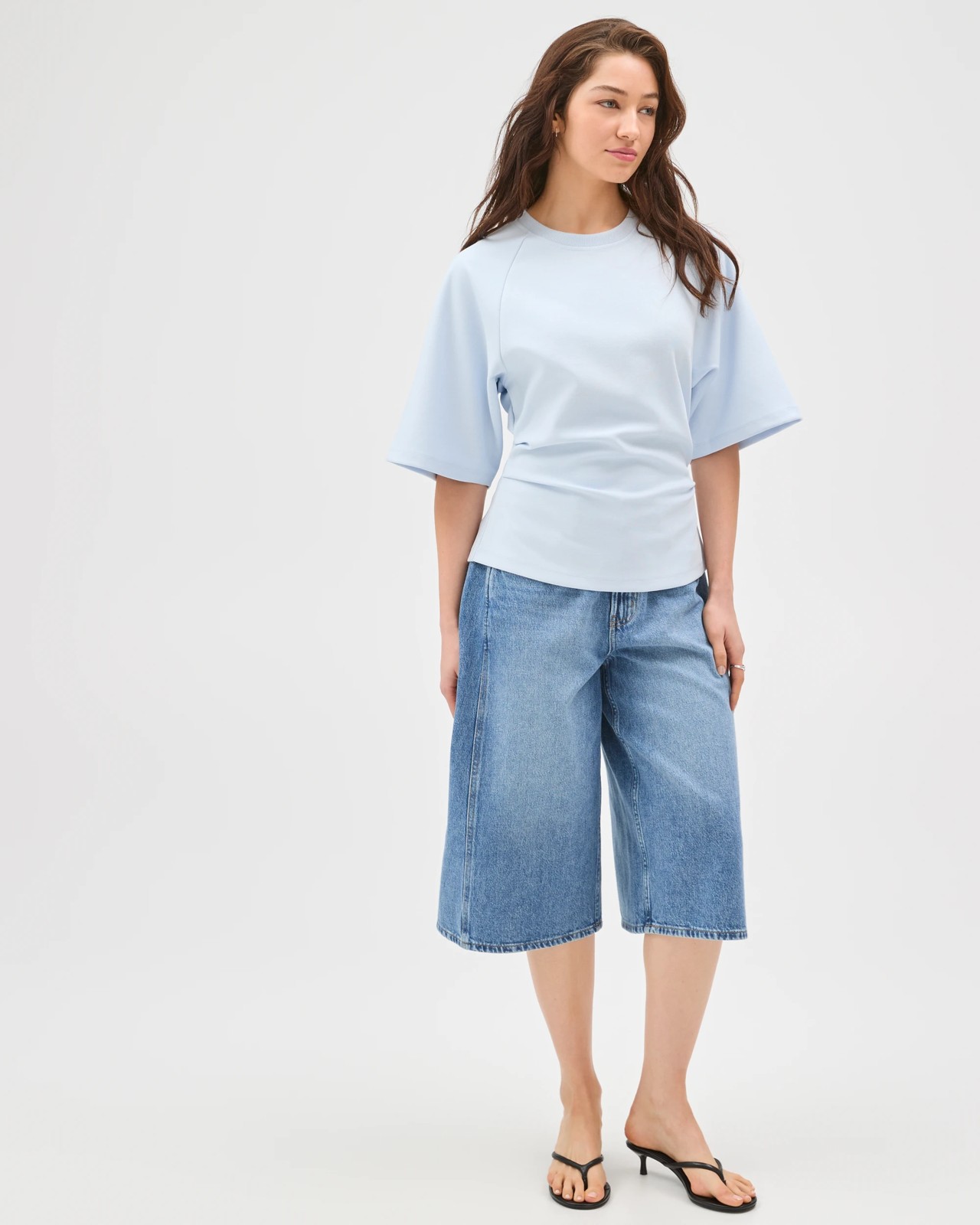 Lily Loves Cinched Waist T-Shirt - Glacier 2 of 5