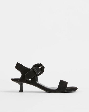 Double Strap Buckled Low Heeled Sandal - Patra