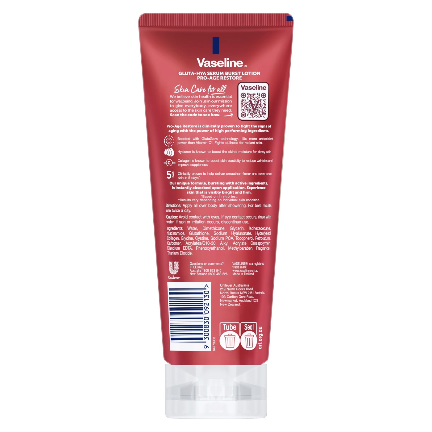 Vaseline Gluta-Hya Serum Burst Pro-Age Restore Body Lotion 200ml 2 of 4