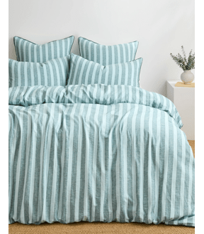 Reid Stripe Linen/Cotton Quilt Cover Set