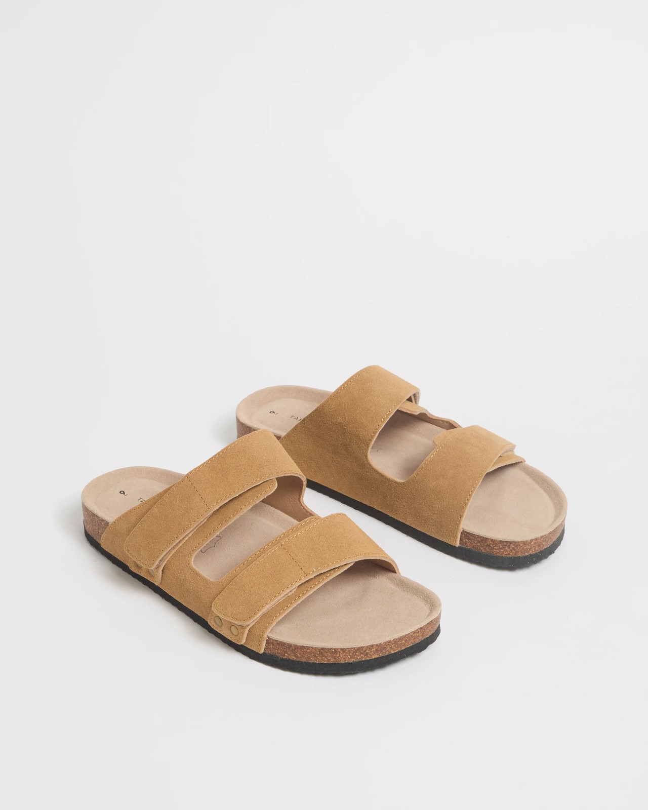 Adjustable Suede Leather Moulded Cork Sandals 2 of 4