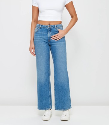 Wide Leg 90's Denim Jeans - Lily Loves