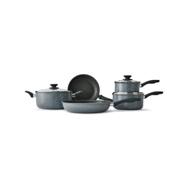 5 Piece Cookware Set, Stone Grey - Anko