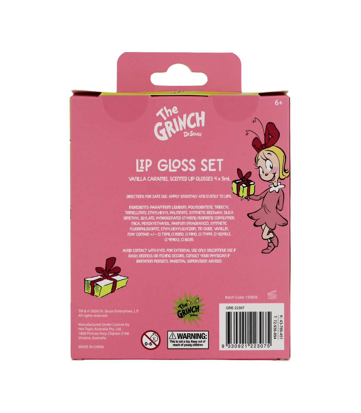 The Grinch 4 Pack Swirl Lip Gloss Set - Vanilla Caramel Scented 4 of 4
