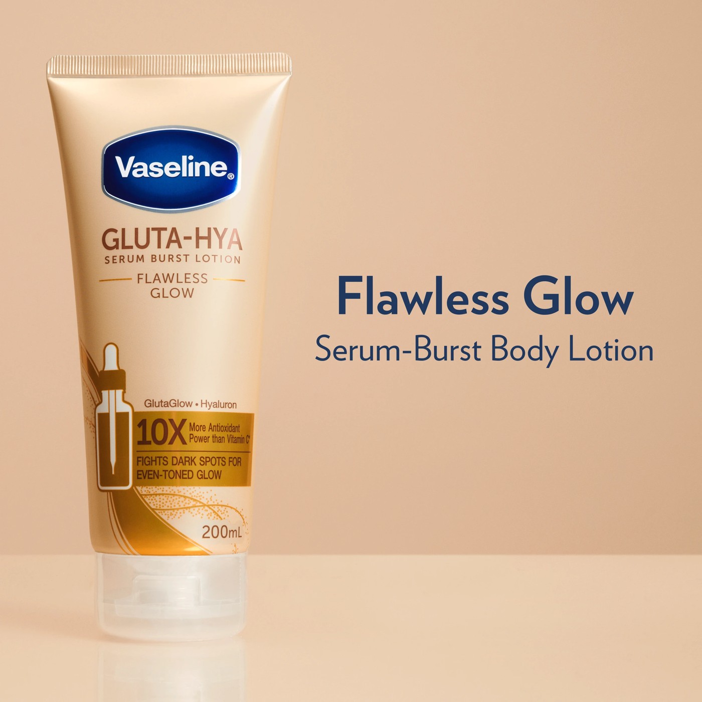 Vaseline Gluta-Hya Serum Burst Flawless Glow Body Lotion 200ml 5 of 6