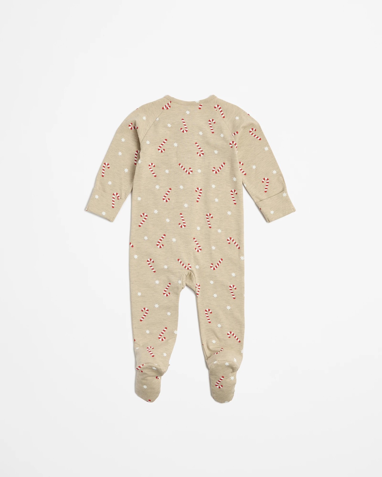Baby Organic Cotton Christmas Coverall - Candy Cane 3 of 3