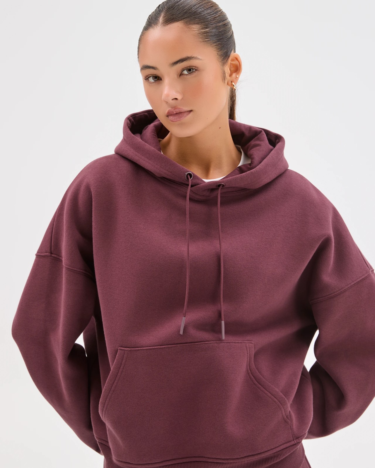 Lily Loves Australian Cotton Blend Hoodie - Burgundy 5 of 5