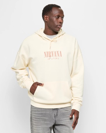 Licensed Nirvana Long Sleeve Logo Hoodie