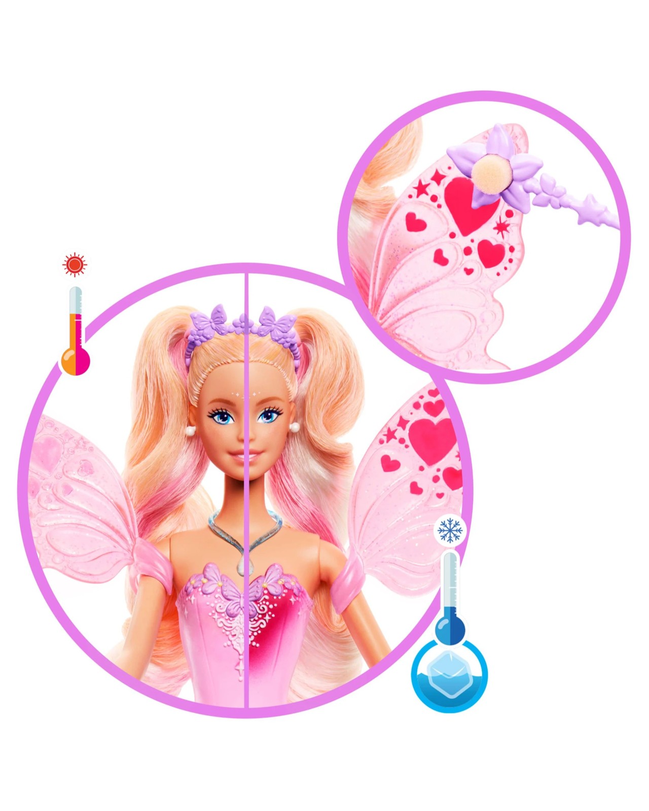 Mattel Barbie Fantasy Fairy Doll with Colour-Change Wings 5 of 5
