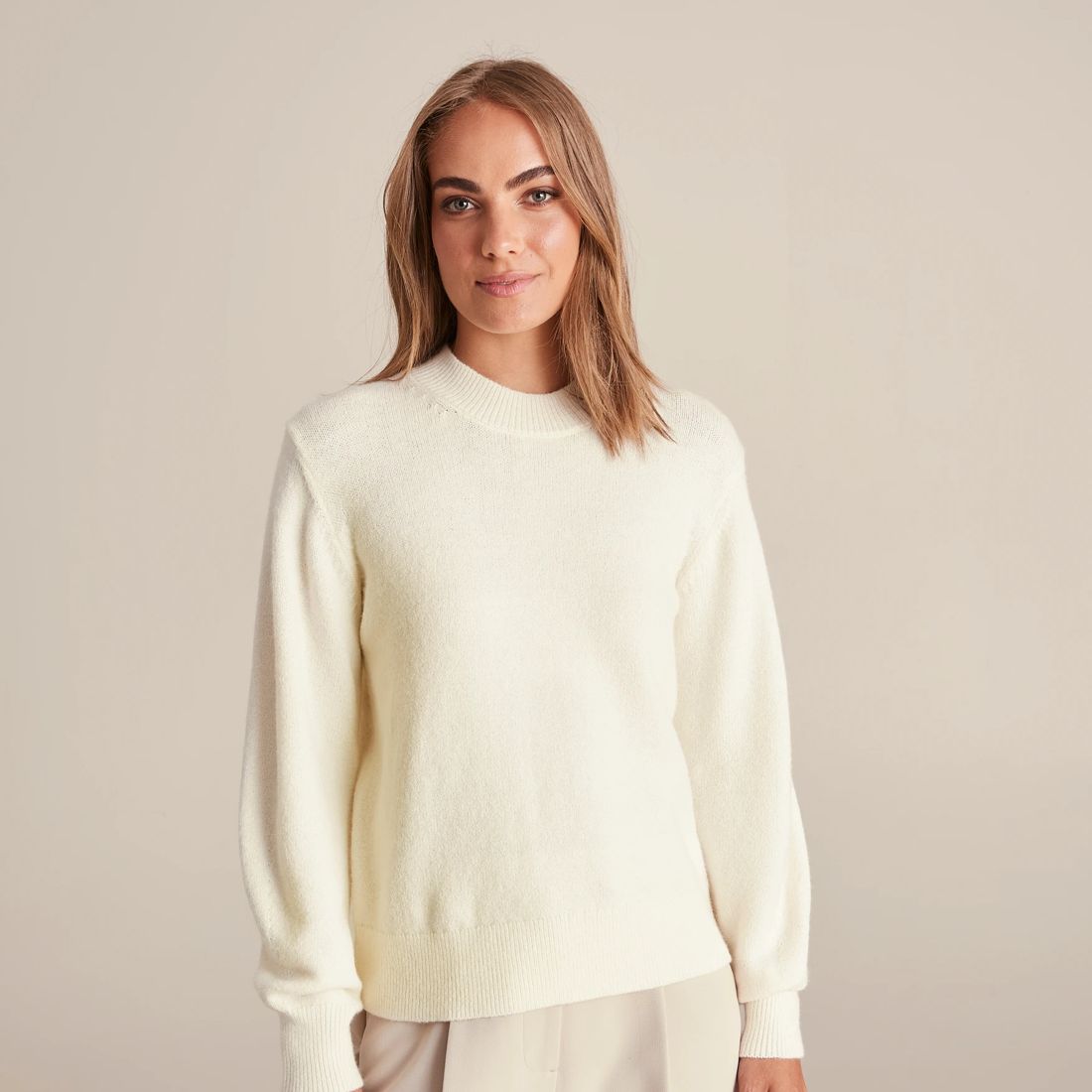 Preview Crew Neck Puff Sleeve Knit Jumper Target Australia