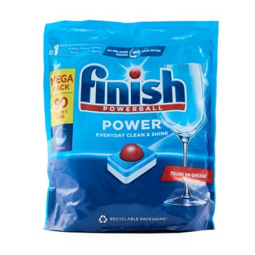 90 Pack Finish Powerball Power All-in-1 Dishwasher Tablets