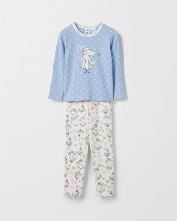 Disney Frozen Australian Cotton Blend Younger Girls Knit Pyjama Set
