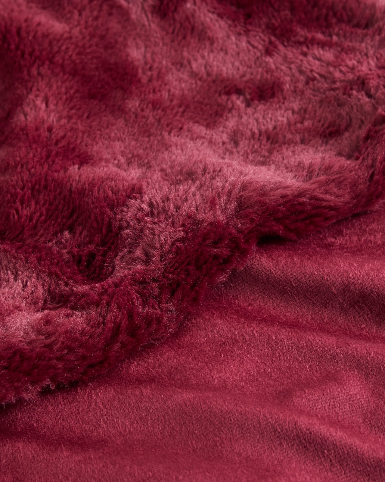 Bree Faux Mink Blanket - QB/KB  - Merlot 2 of 2