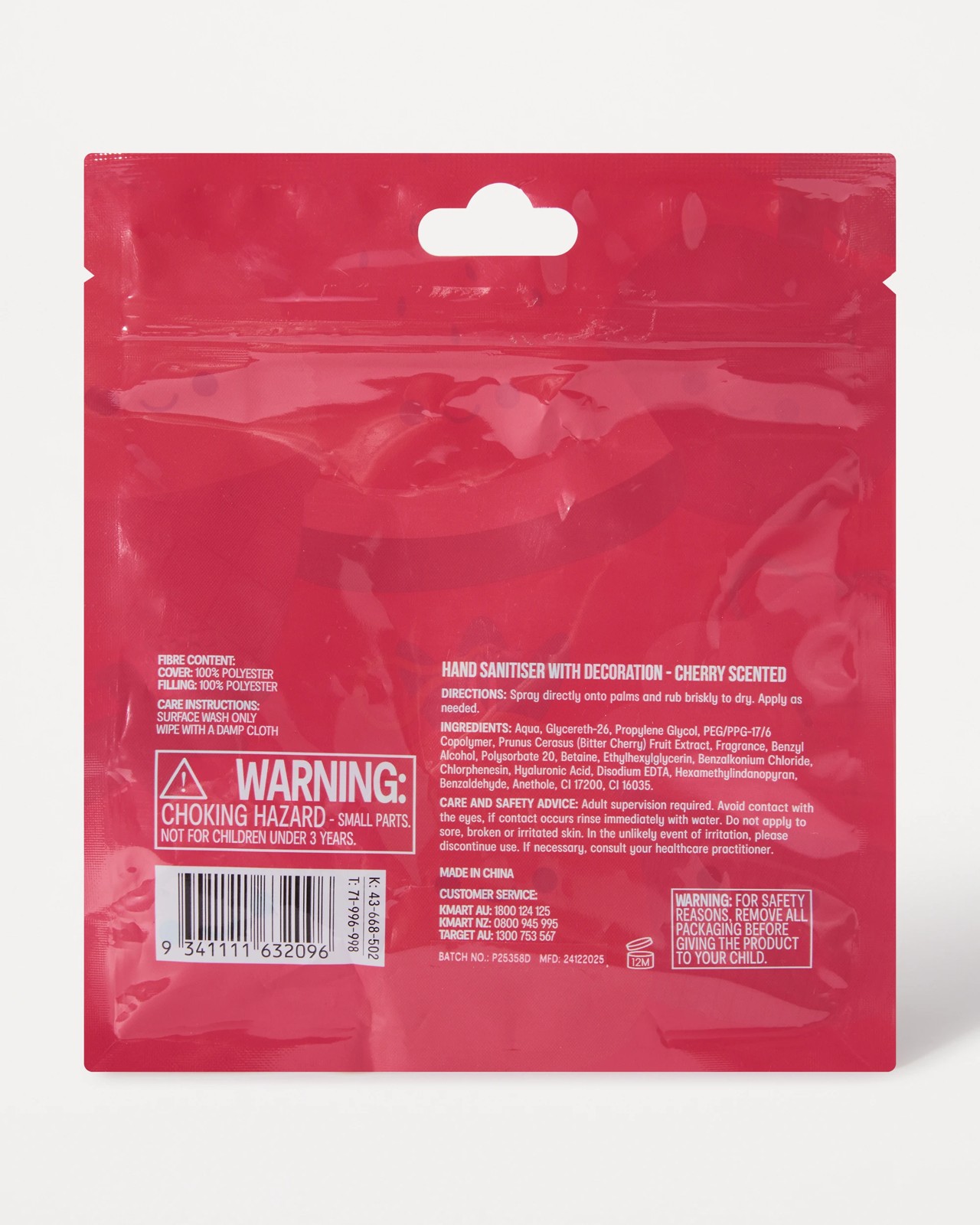 OXX Bodycare Hand Sanitiser with Decoration 30ml - Cherry Scented 6 of 6