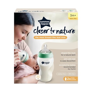 Tommee Tippee 2 Pack Closer to Nature Baby Feeding Bottle