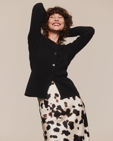 Long Sleeve Cinched Waist Knit Cardigan - Preview