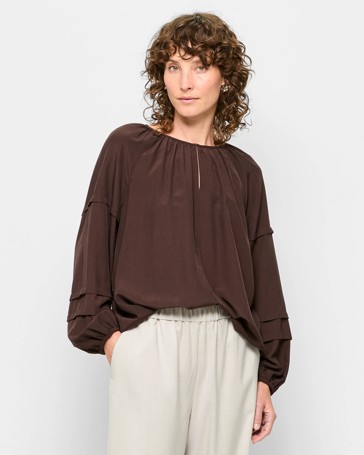 Long Sleeve Blouson Blouse - Preview