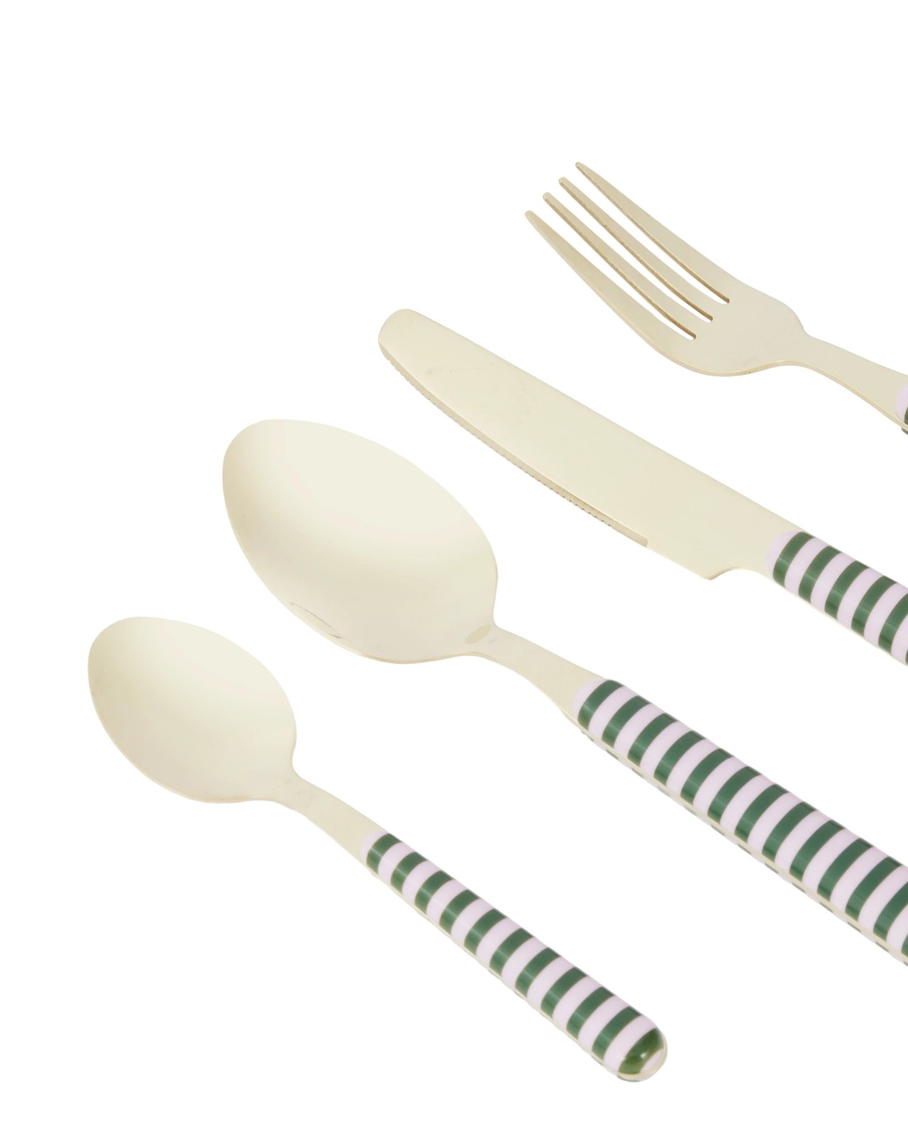 Anko 16 Piece Green and Pink Cutlery Set 2 of 4