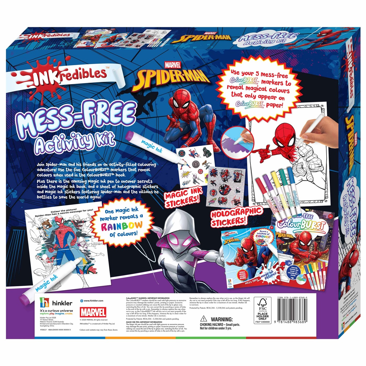 INKredibles Marvel Spider-Man Mess-Free ColourBurst Activity Kit - Book 2 of 6