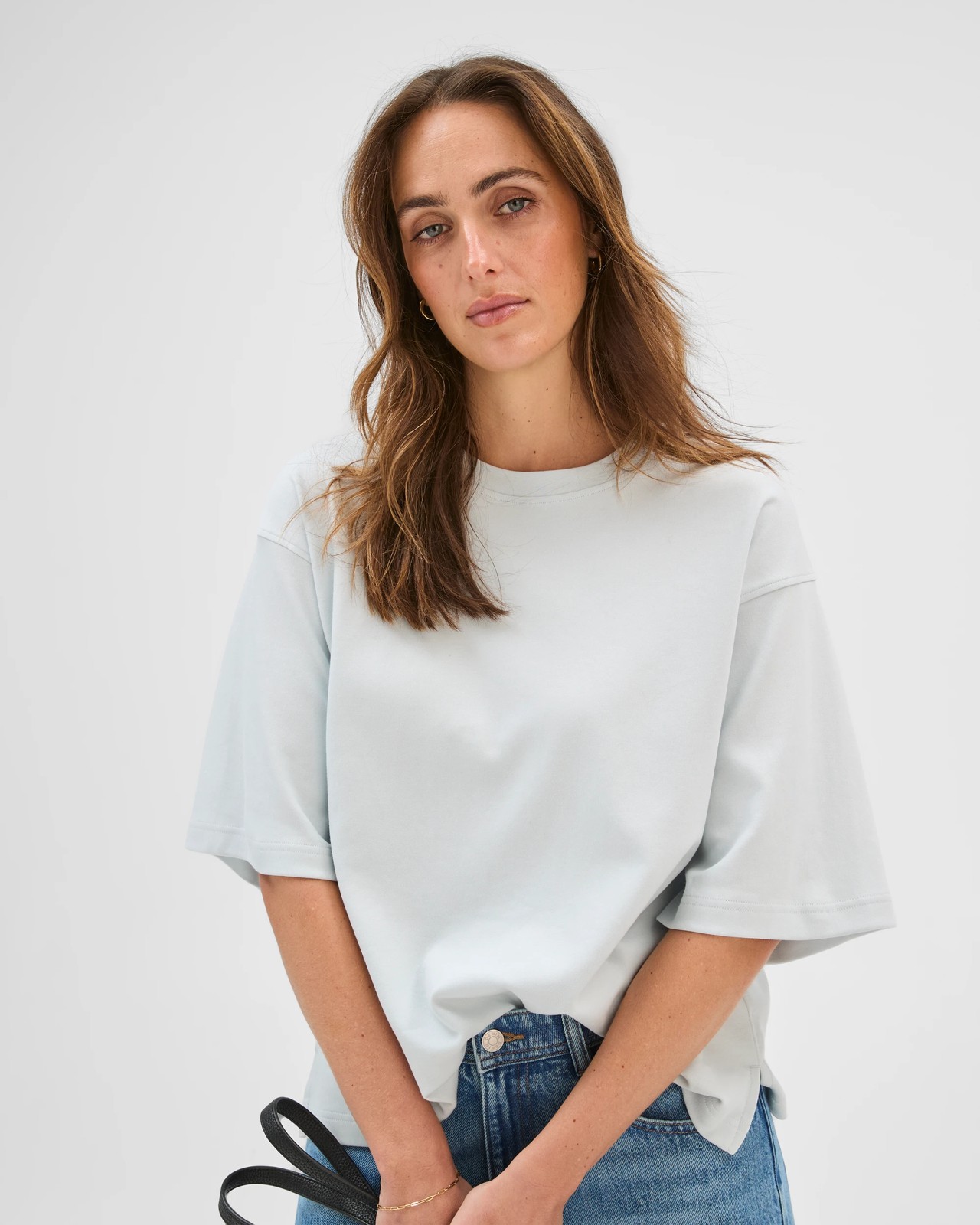 Australian Cotton Heavyweight Boxy T-Shirt - Glacier 3 of 6