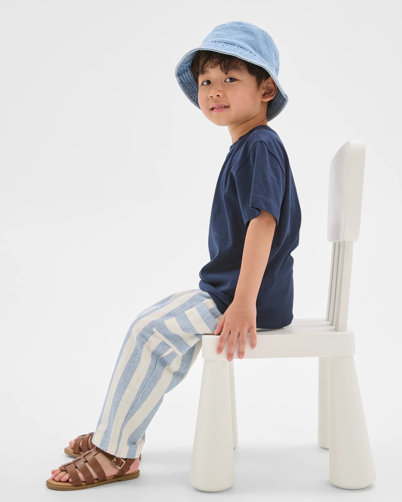 Lightweight Woven Pull-On Pants - Blue 3 of 6