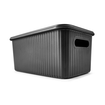 5L Ribbed Container, Black - Anko