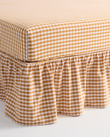Australian Cotton Gingham Mix and Match Valance - Amber
