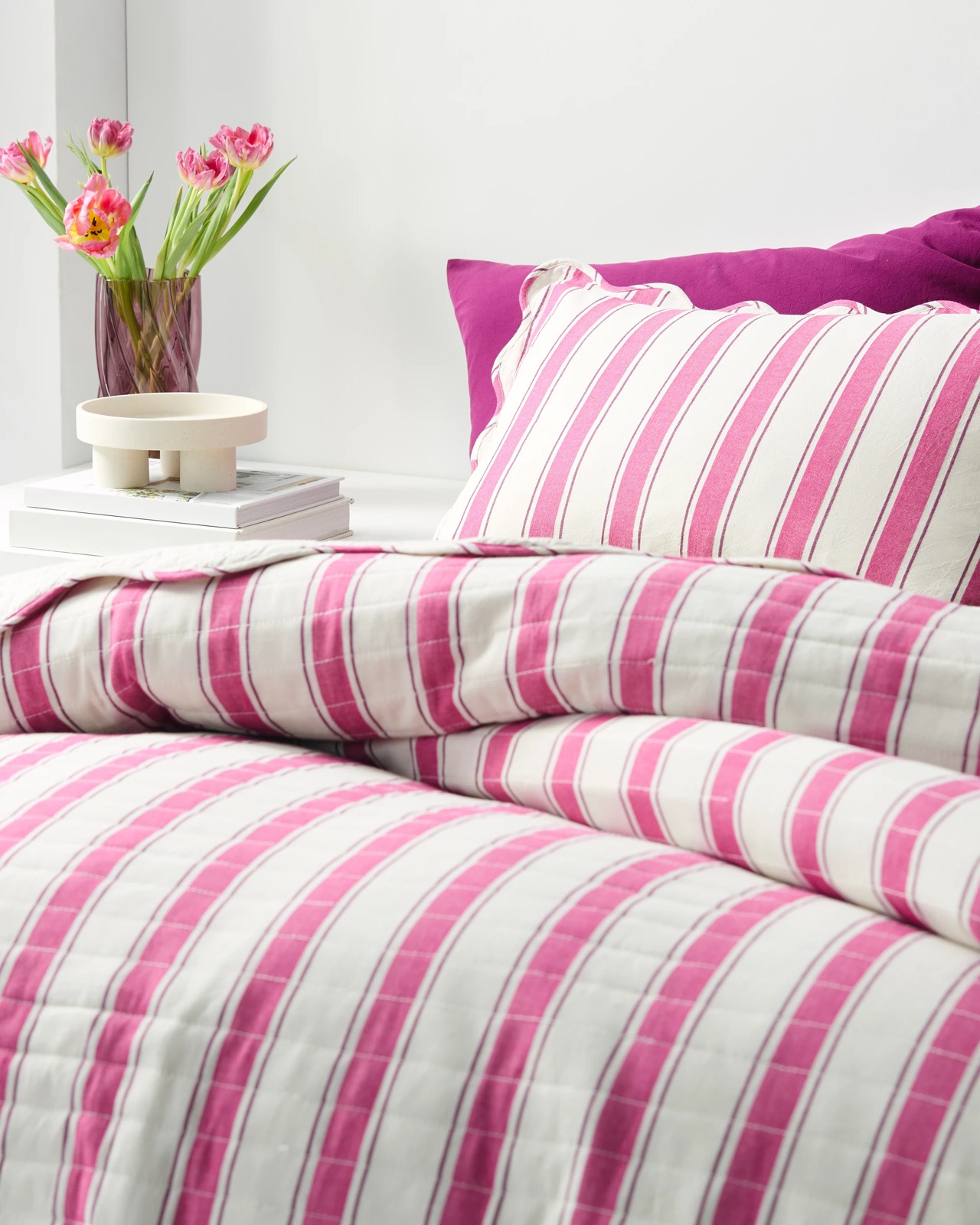 Esther Stripe Quilted Coverlet Set 3 of 6